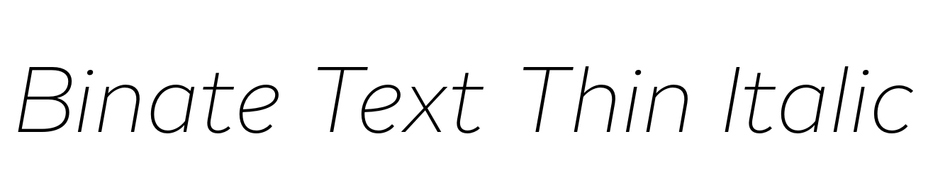 Binate Text Thin Italic